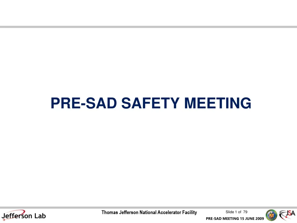 pre sad safety meeting