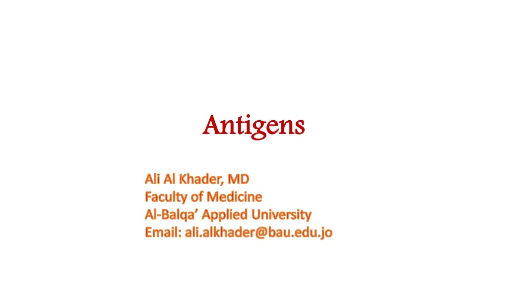 antigens