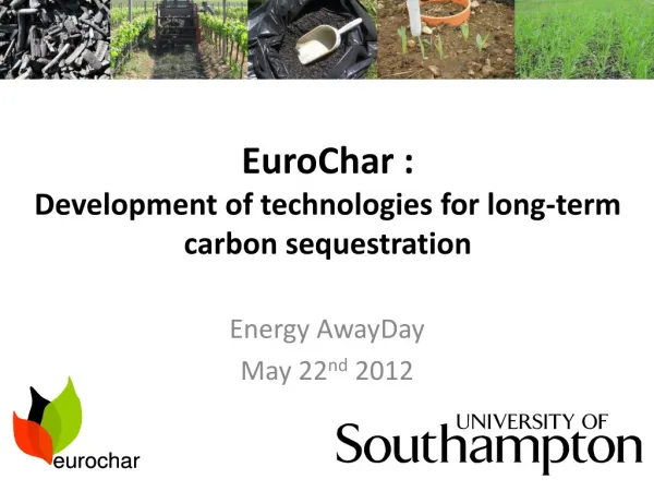 EuroChar : Development of technologies for long-term carbon sequestration