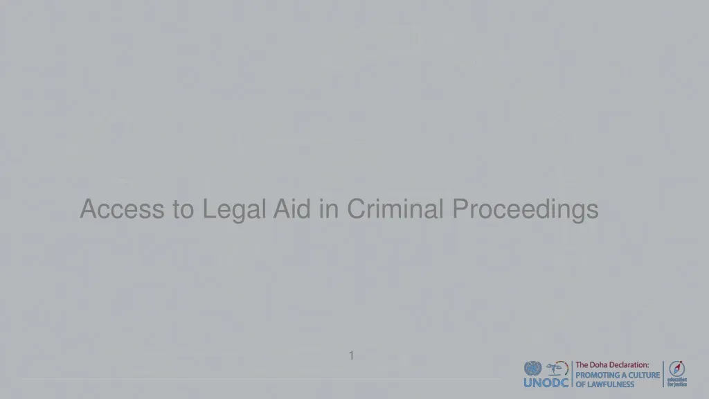 access to legal aid in criminal proceedings
