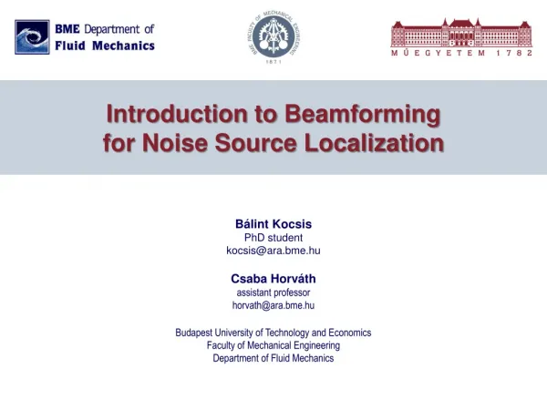 Introduction to Beamforming for Noise Source Localization