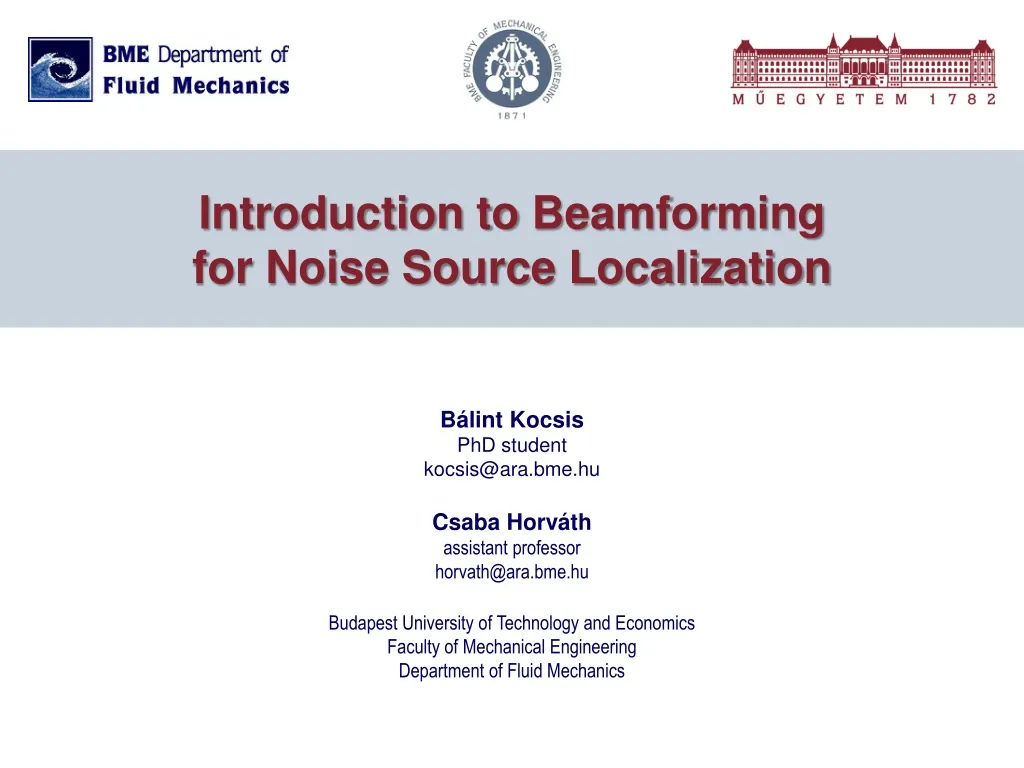 introduction to beamforming for noise source localization