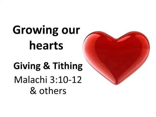 Growing our hearts
