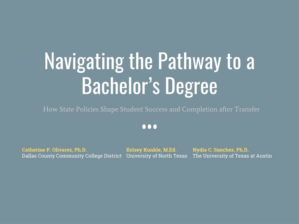 navigating the pathway to a bachelor s degree