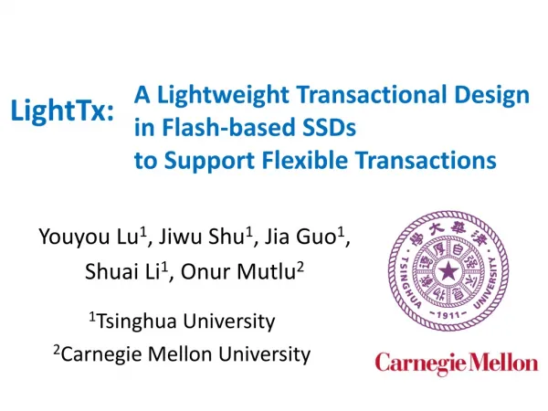 A Lightweight Transactional Design in Flash-based SSDs to Support Flexible Transactions