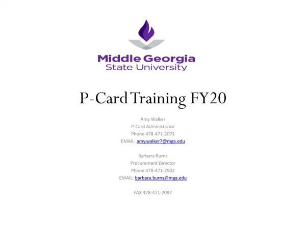 P-Card Training FY20