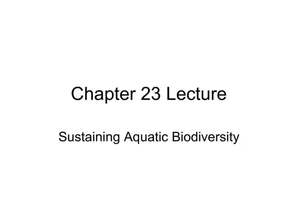 Chapter 23 Lecture