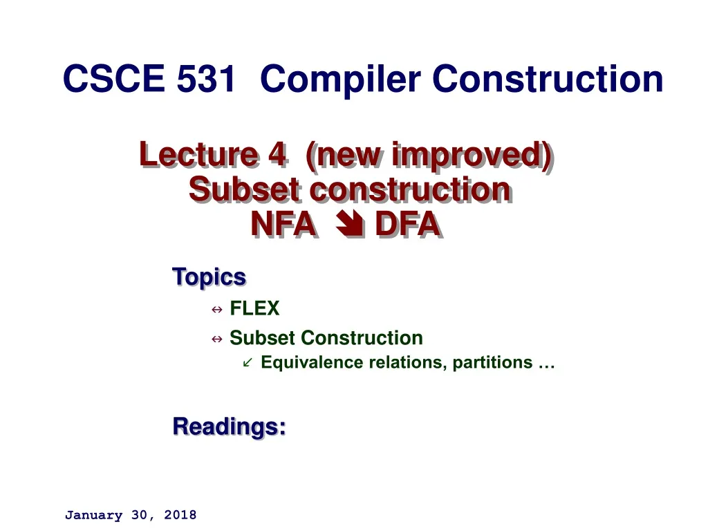 lecture 4 new improved subset construction nfa dfa