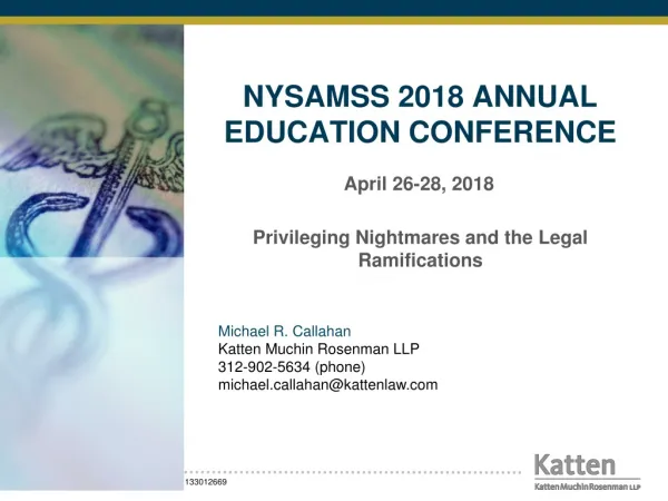 NYSAMSS 2018 ANNUAL EDUCATION CONFERENCE