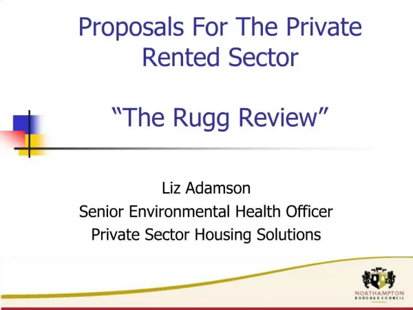 Proposals For The Private Rented Sector The Rugg Review