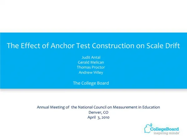 The Effect of Anchor Test Construction on Scale Drift