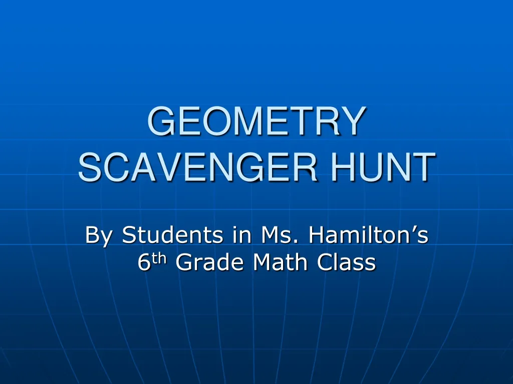 geometry scavenger hunt