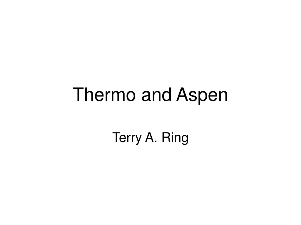 thermo and aspen