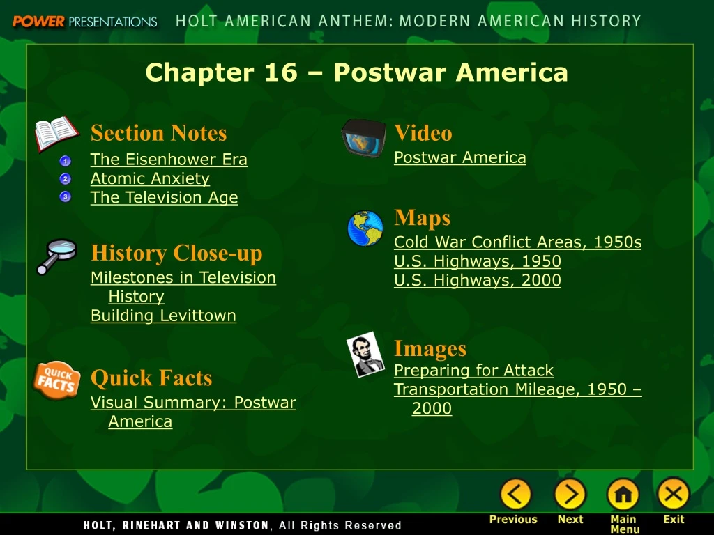 chapter 16 postwar america