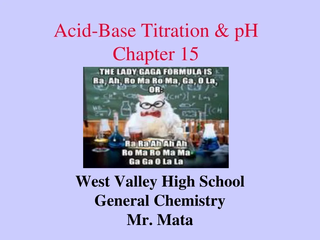 acid base titration ph chapter 15
