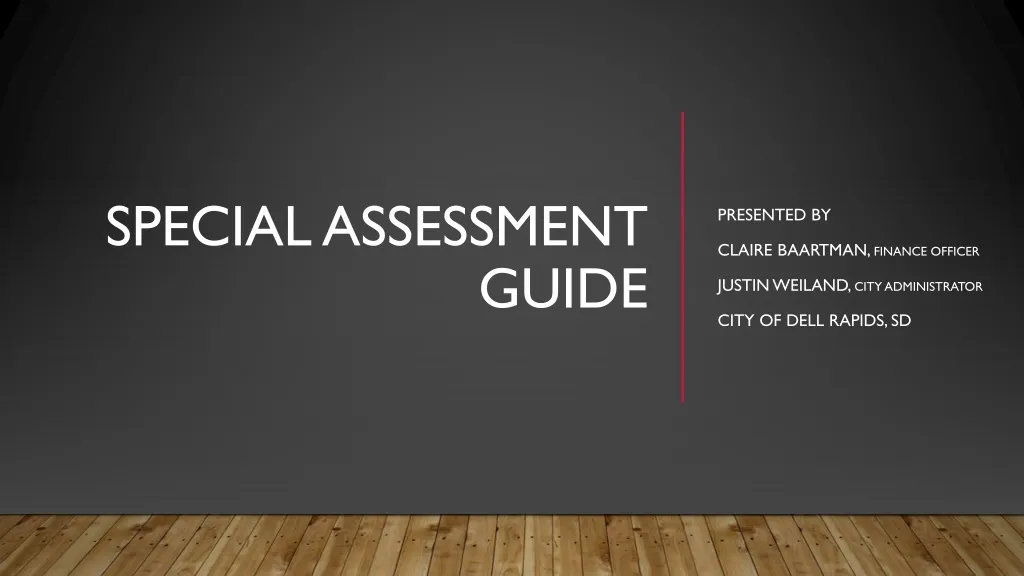 special assessment guide