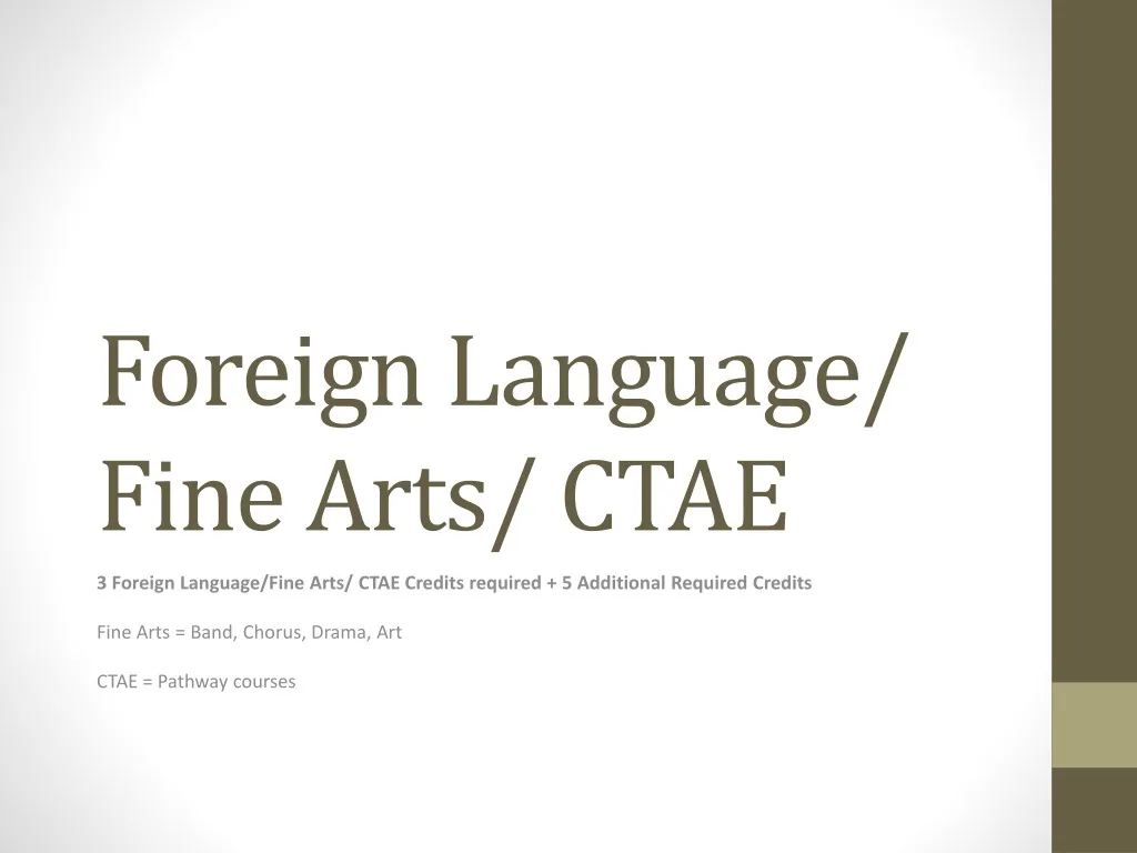foreign language fine arts ctae