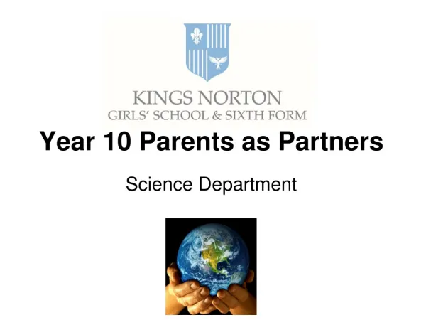 Year 10 Parents as Partners