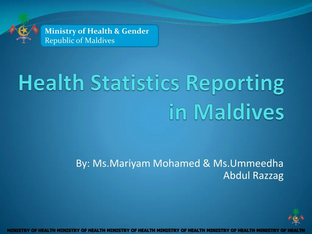 health statistics reporting in maldives