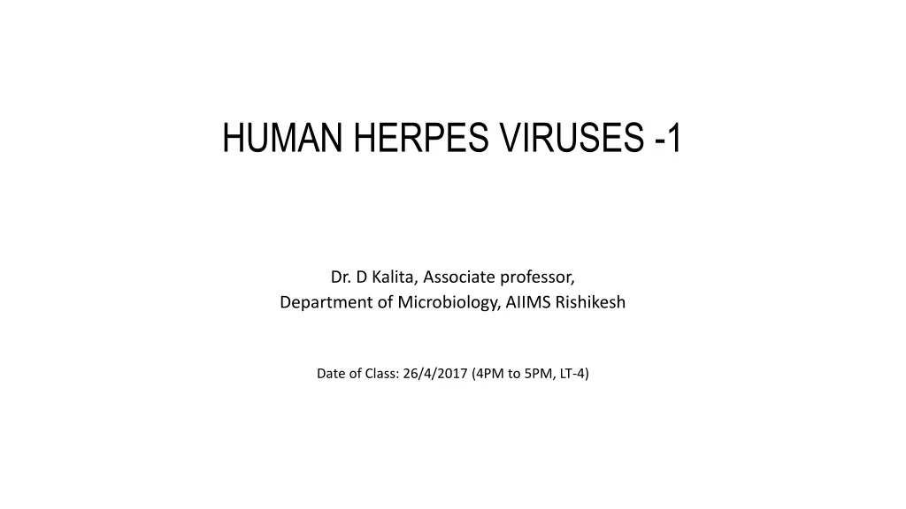 human herpes viruses 1