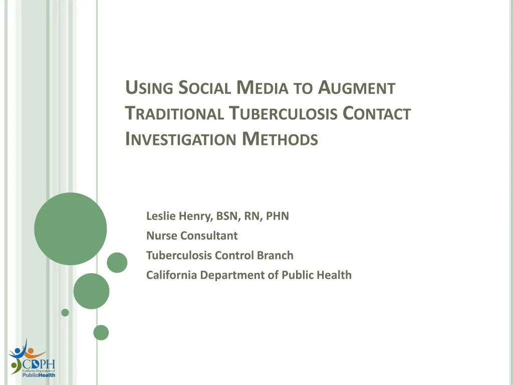 using social media to augment traditional tuberculosis contact investigation methods
