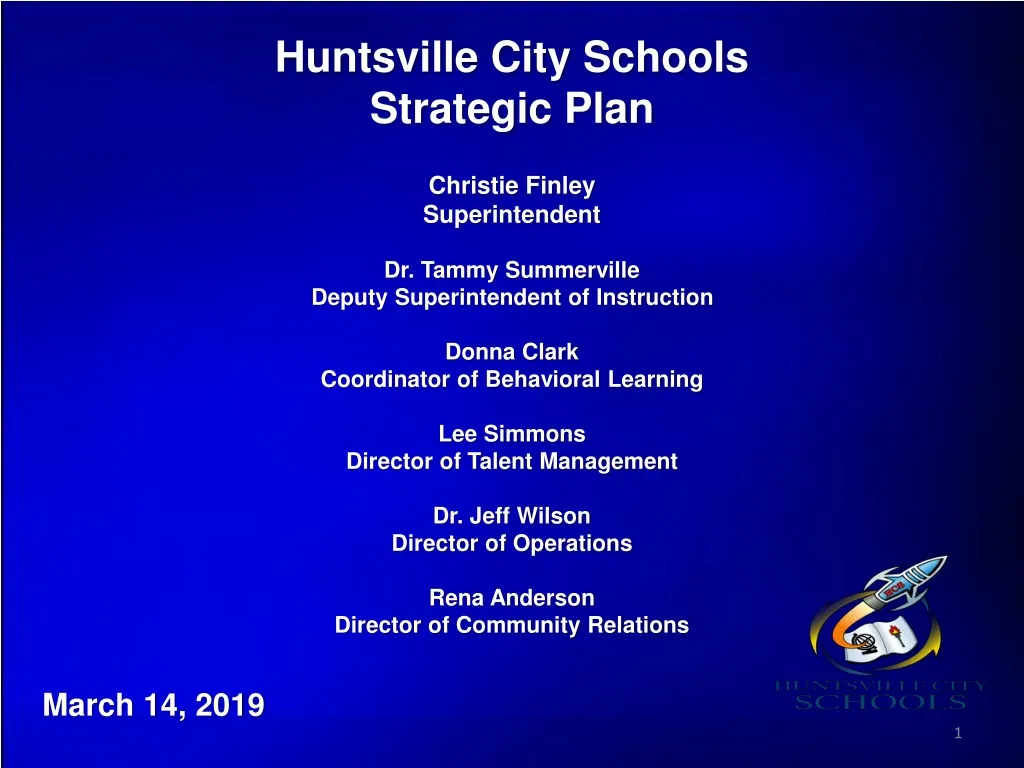 huntsville city schools strategic plan christie