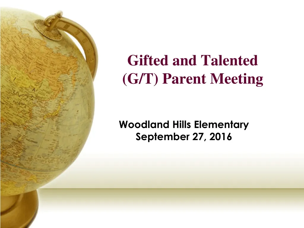 gifted and talented g t parent meeting
