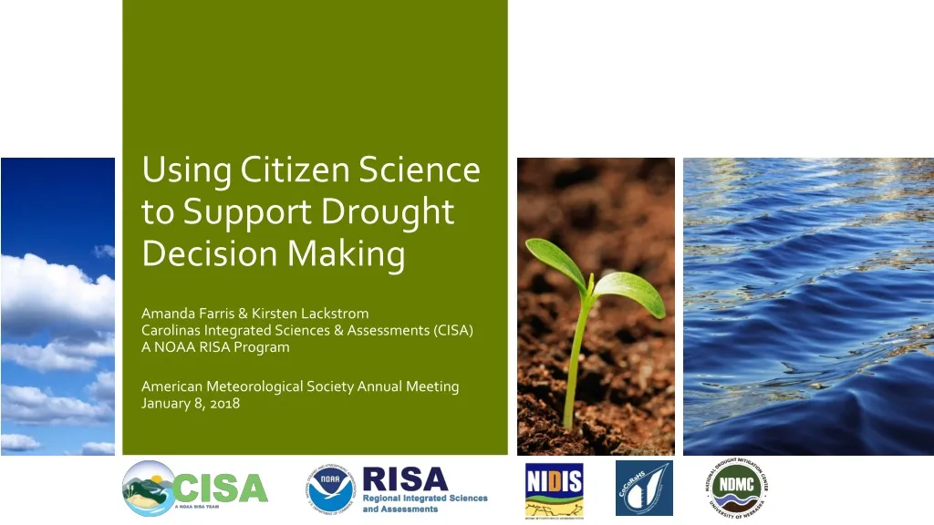 using citizen science to support drought decision making
