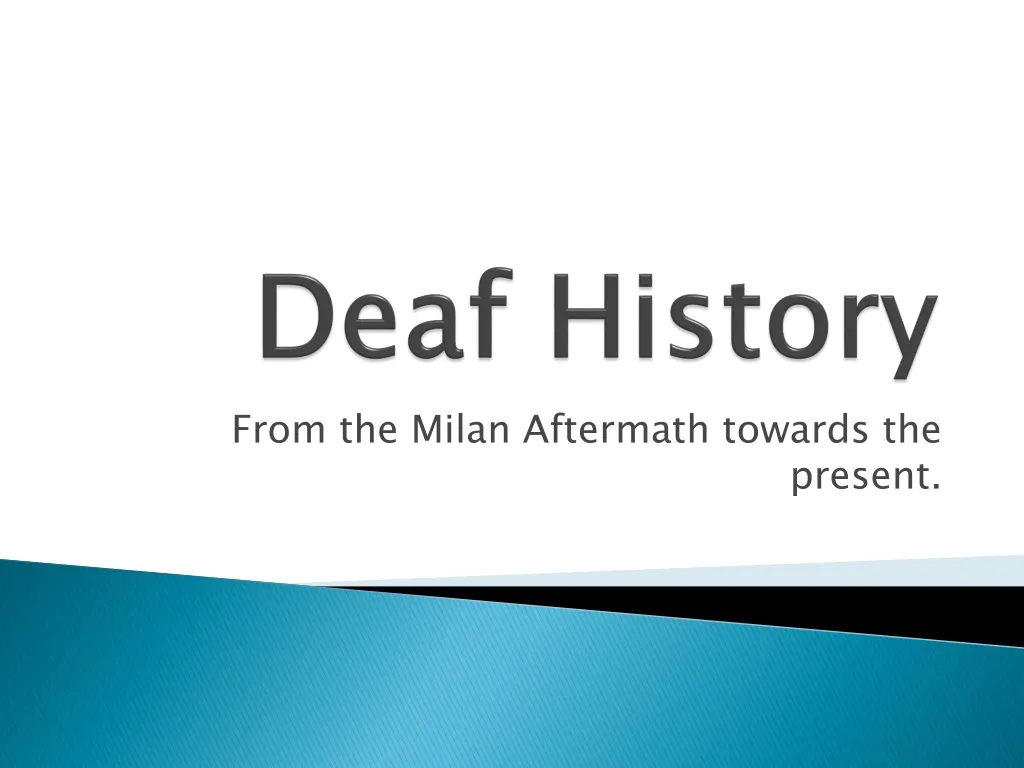 deaf history