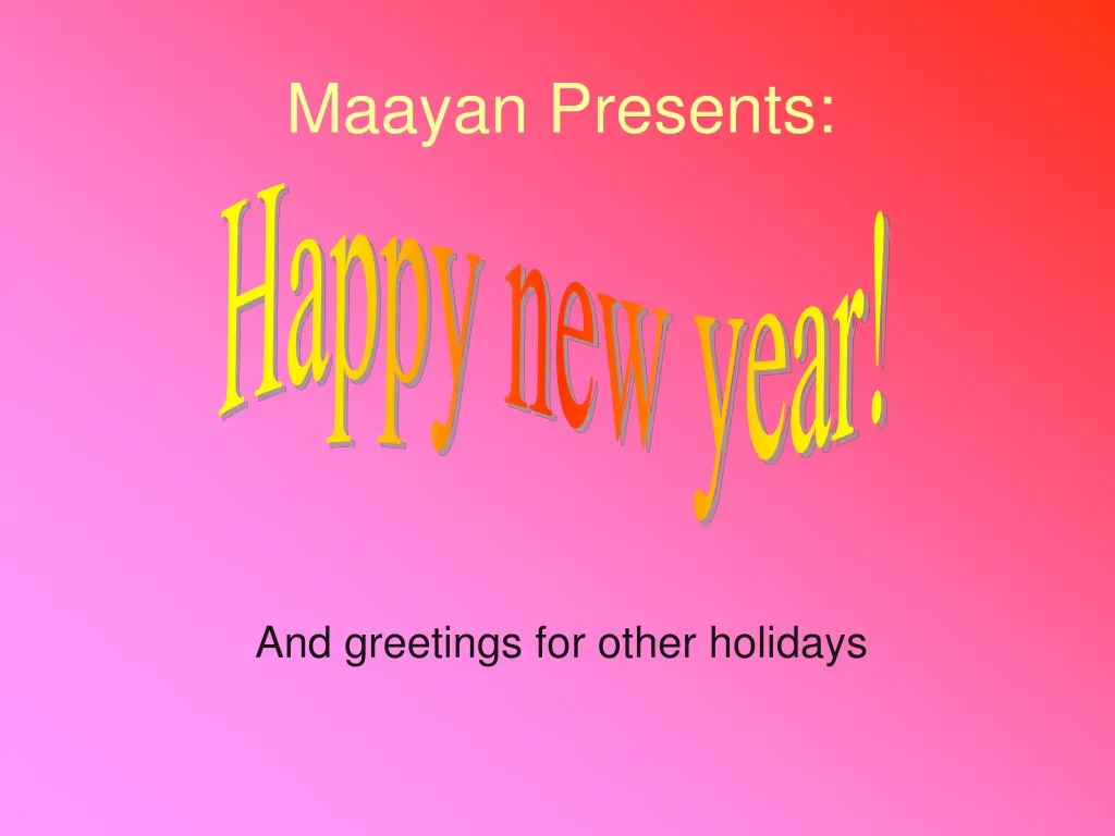 maayan presents