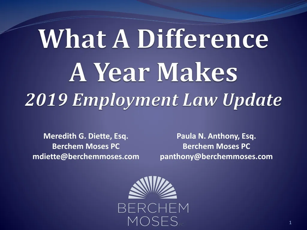 what a difference a year makes 2019 employment law update