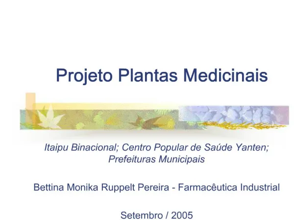 Projeto Plantas Medicinais