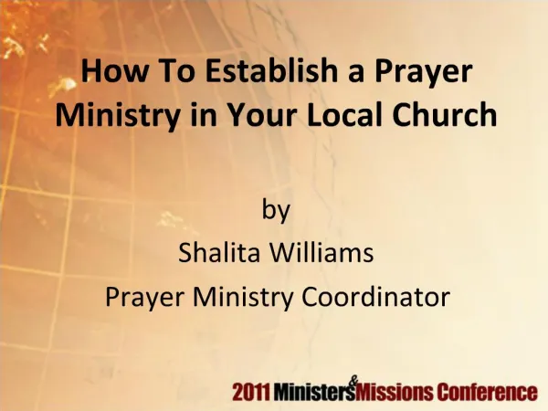 How To Establish a Prayer Ministry in Your Local Church