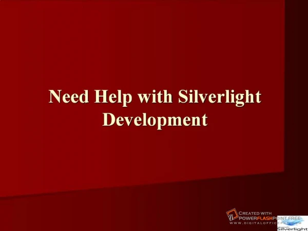 Offshore Silverlight Developemnt