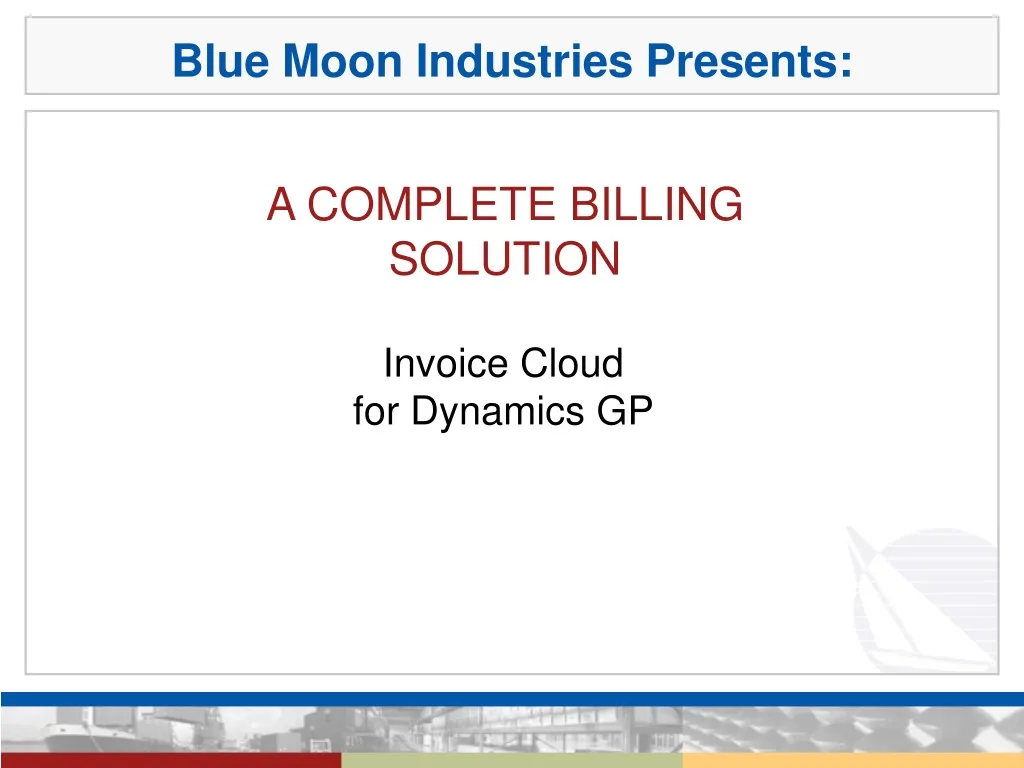 blue moon industries presents