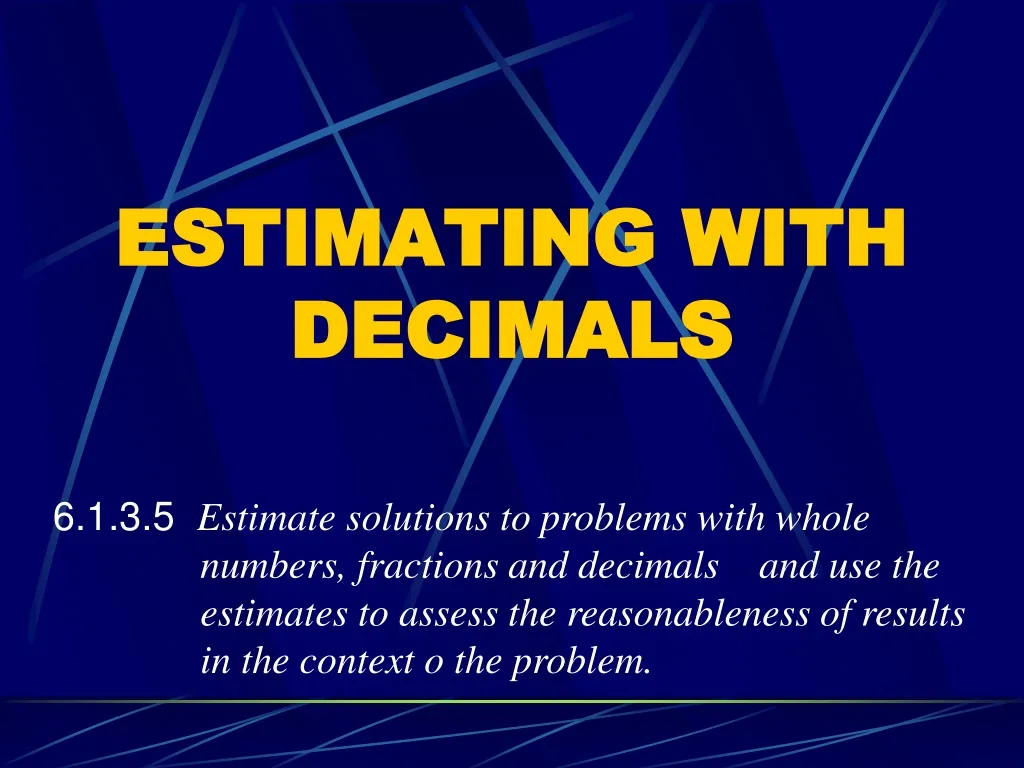 estimating with decimals