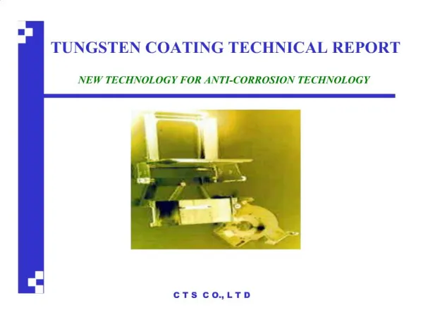Tungsten coating