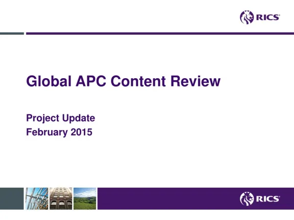 Global APC Content Review