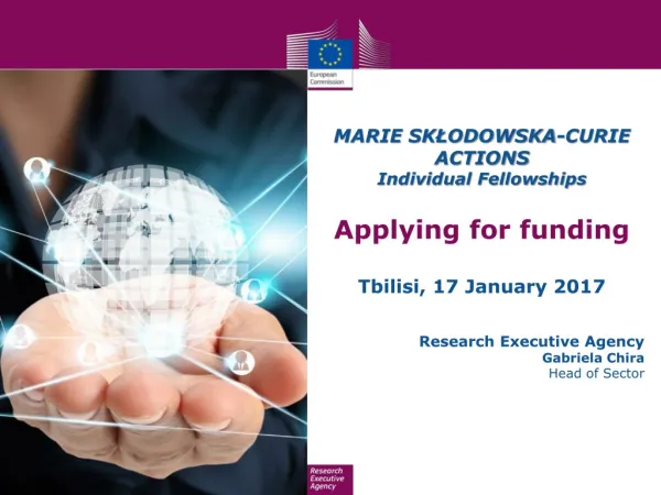 MARIE SK?ODOWSKA-CURIE ACTIONS Individual Fellowships Applying for funding