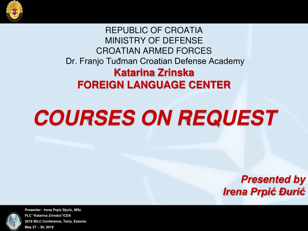 republic of croatia ministry of defense croatian