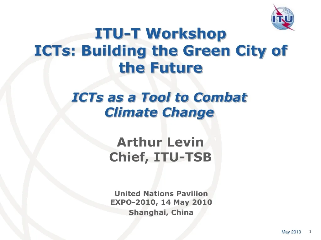 itu t workshop icts building the green city