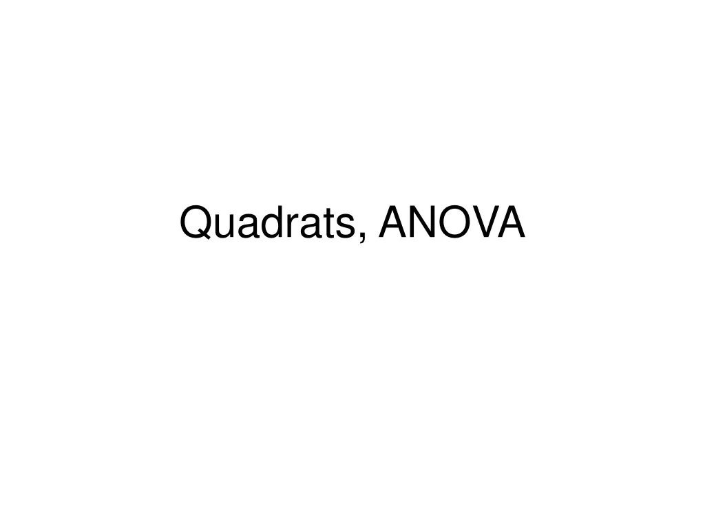 quadrats anova