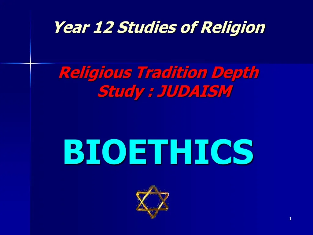 year 12 studies of religion religious tradition