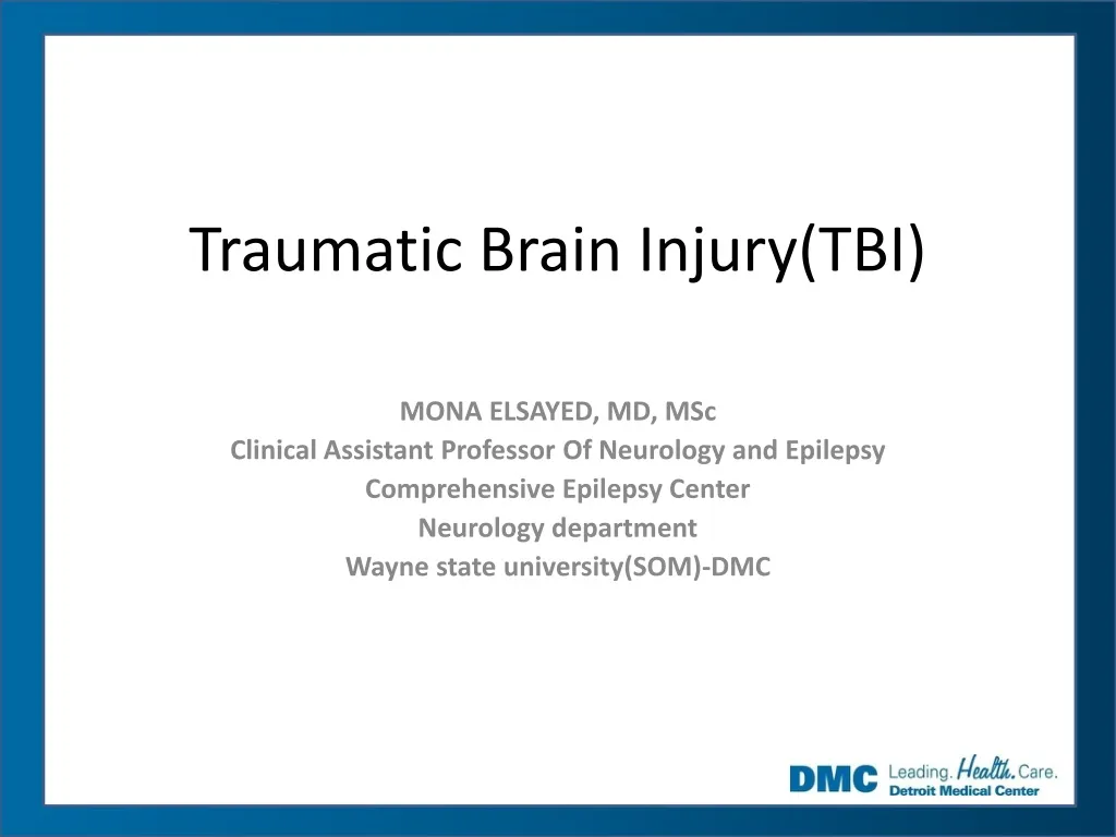 Ppt Traumatic Brain Injurytbi Powerpoint Presentation Free