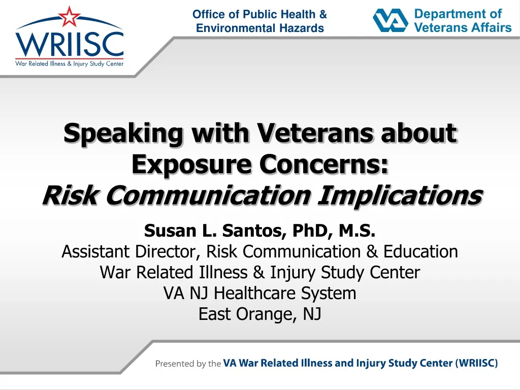 speaking with veterans about exposure concerns risk communication implications