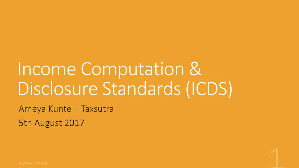 income computation disclosure standards icds
