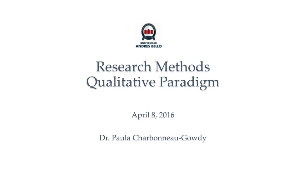 research methods qualitative paradigm