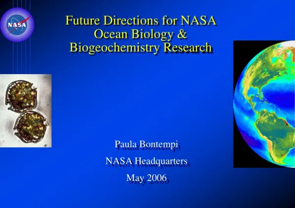 Future Directions for NASA Ocean Biology &amp; Biogeochemistry Research