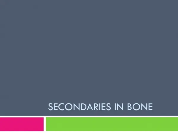 Secondaries in bone