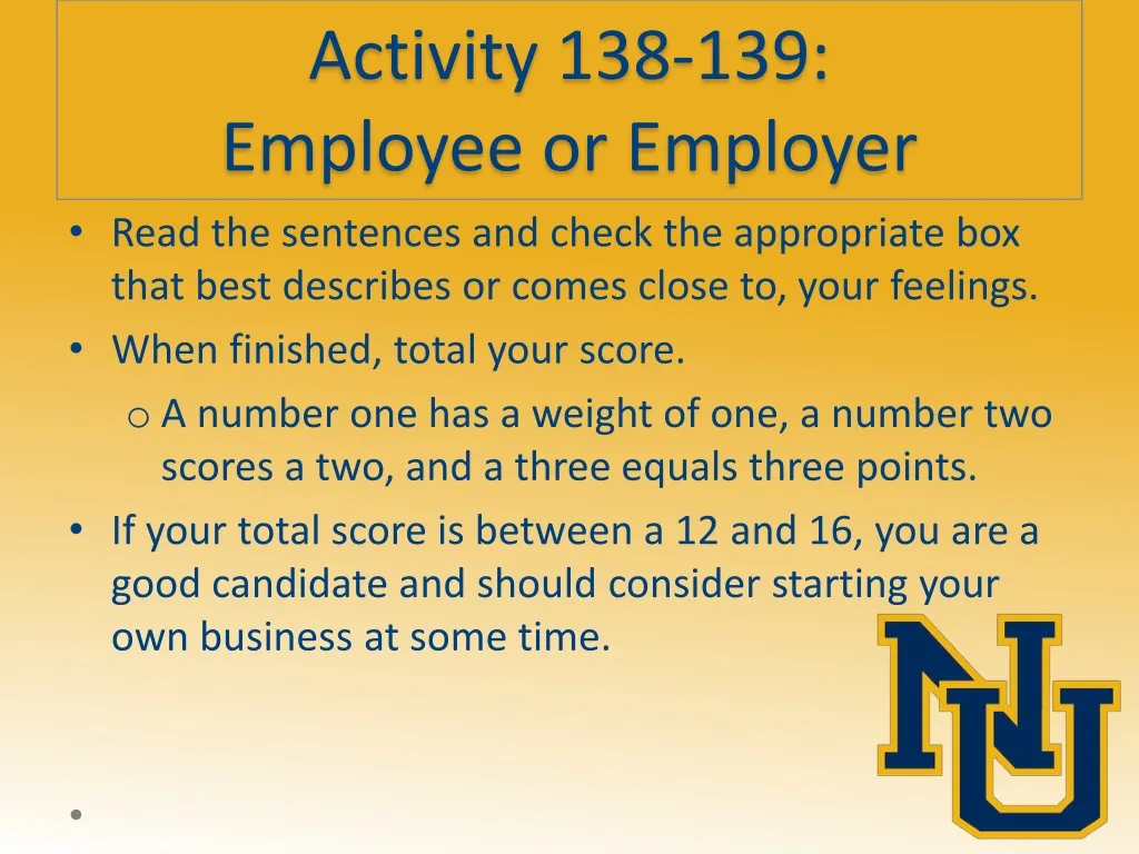 activity 138 139 employee or employer